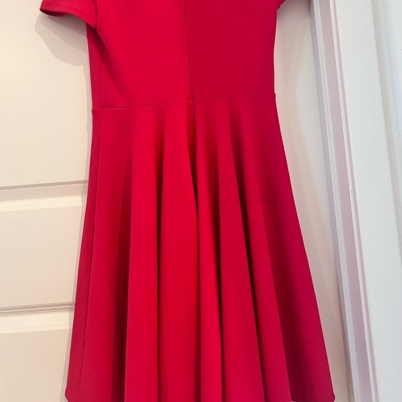 Express Fit & Flare Hot Pink Short Sleeve Dress Sz Small - Picture 7 of 8